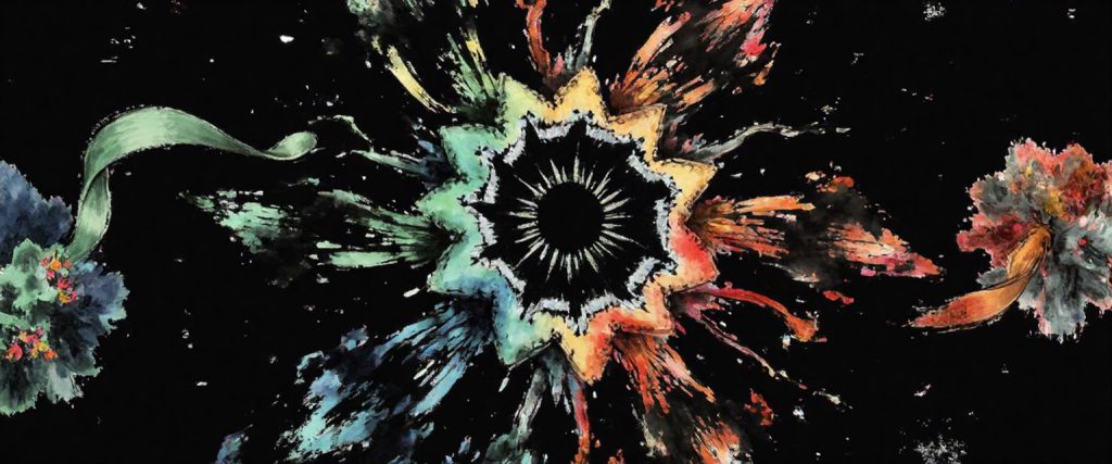 Artistic rendition of a galaxy of protein complexes